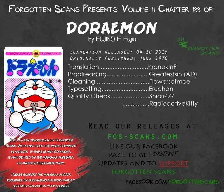 Doraemon Chapter 188