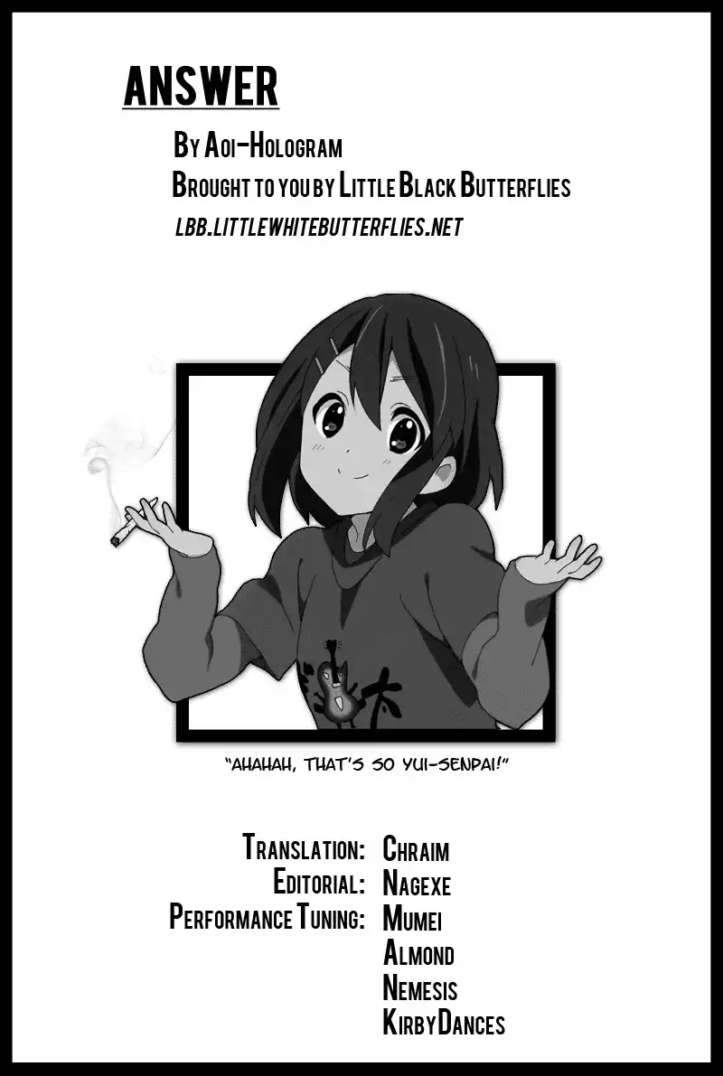 K-ON! - ANSWER (Doujinshi) Chapter 0