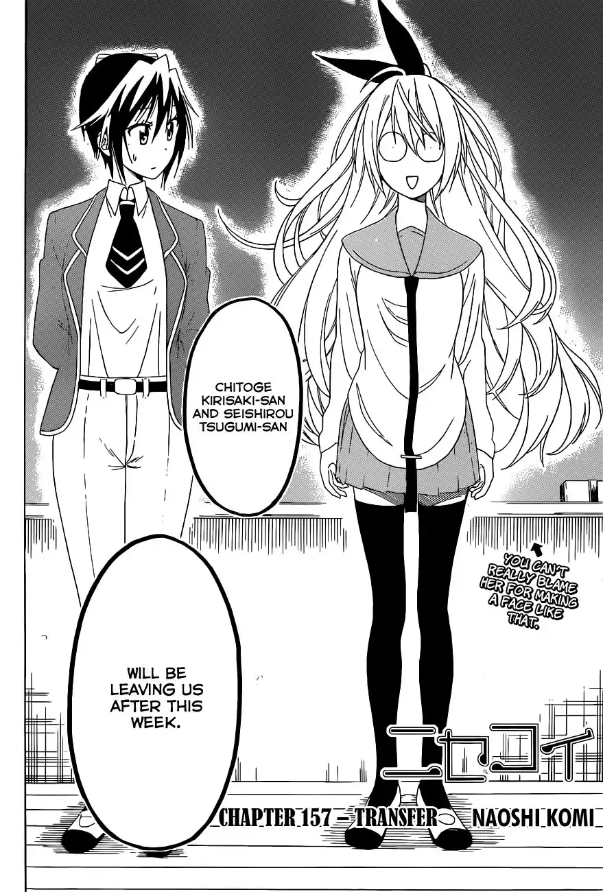 Nisekoi Chapter 157