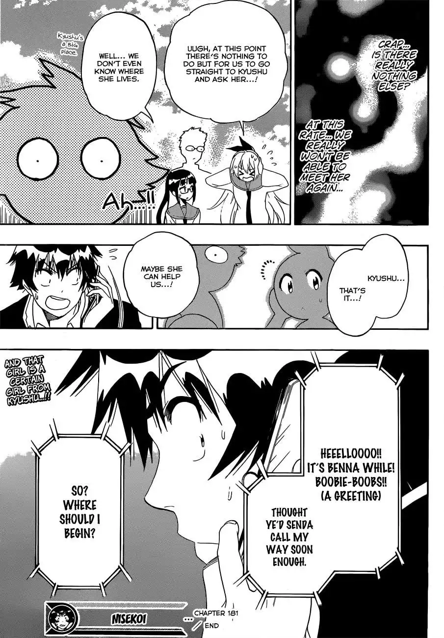 Nisekoi Chapter 181