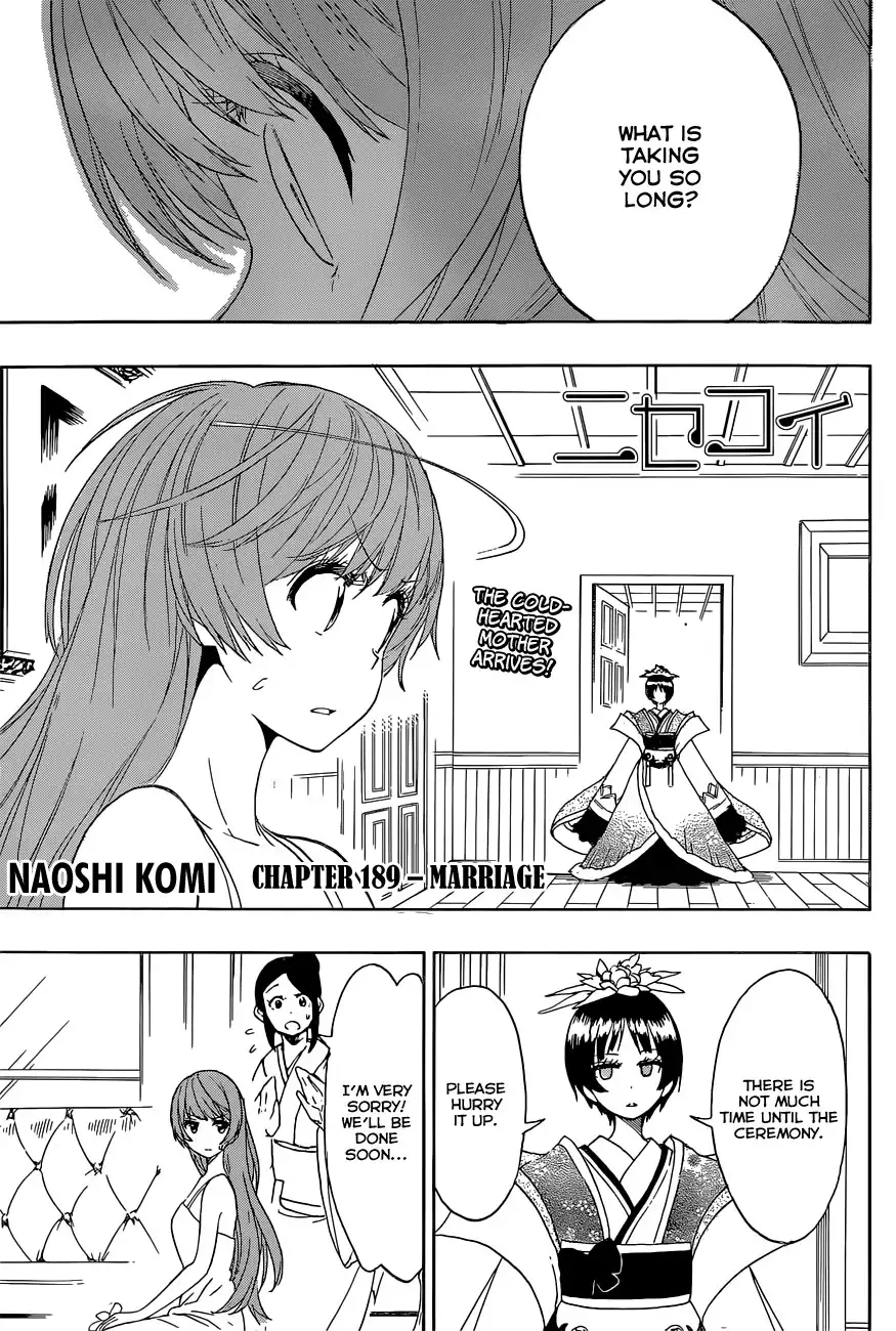 Nisekoi Chapter 189