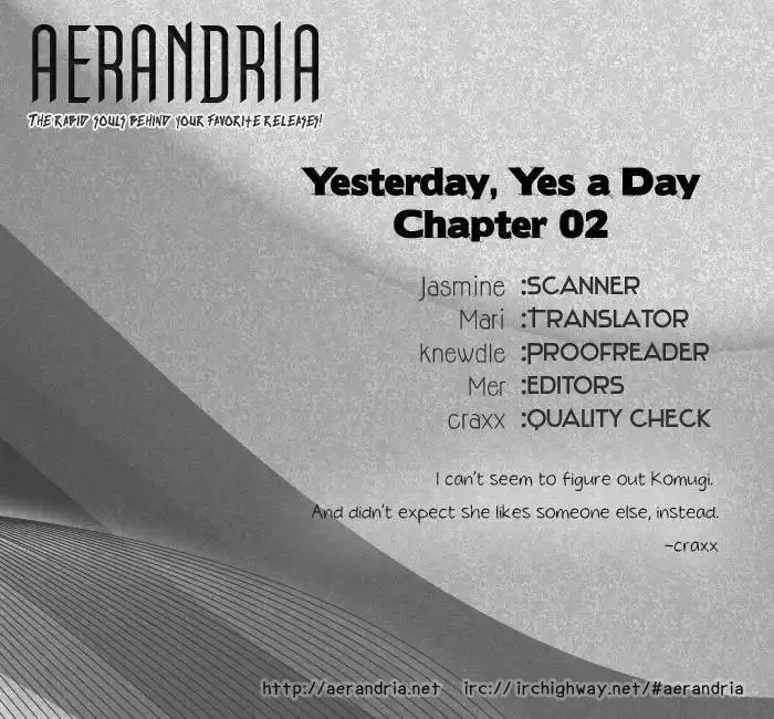 Yesterday, Yes a Day Chapter 2