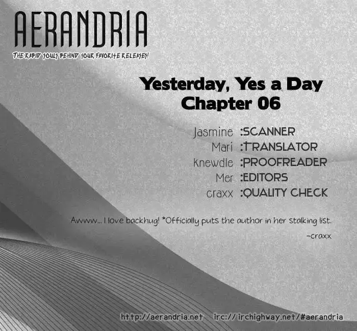 Yesterday, Yes a Day Chapter 6